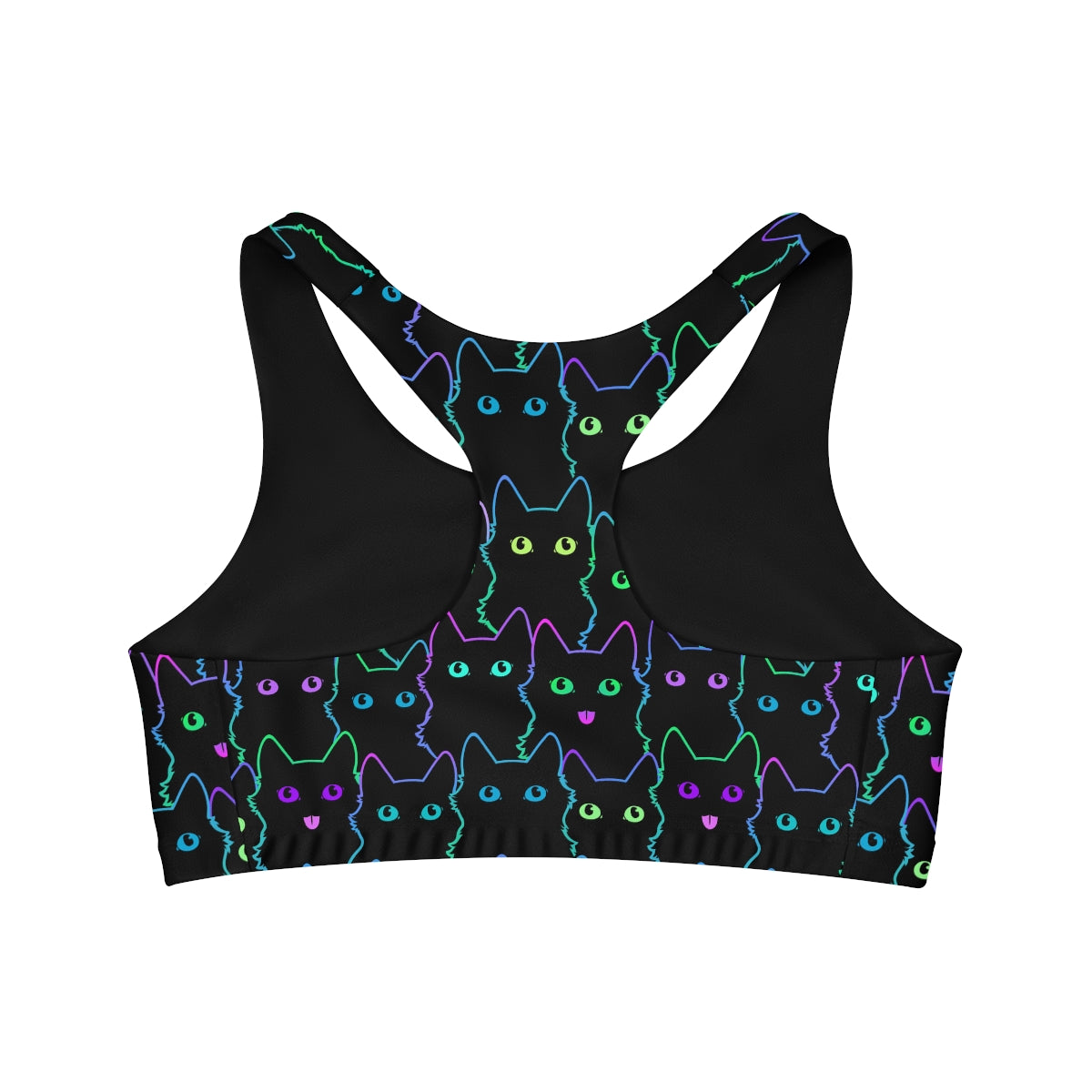 Spooky Kitty Seamless Sports Bra